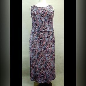 Talbots Multicolor Paisley Maxi Dress size XLP